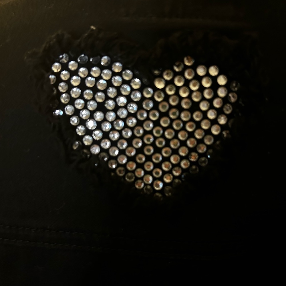 Quacker Factory vintage black denim heart jacket. Size M. - Picture 6 of 8